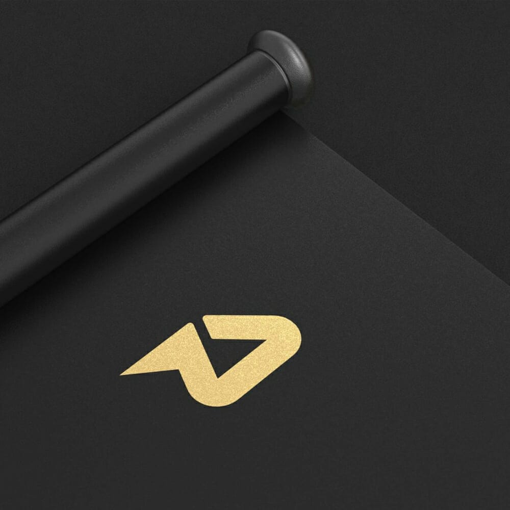 Gold Texture Logo Mockup