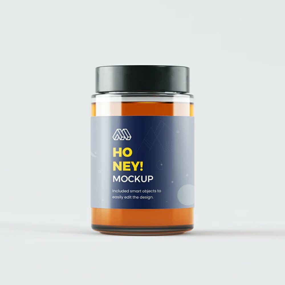 Honey Jar PSD Mockup