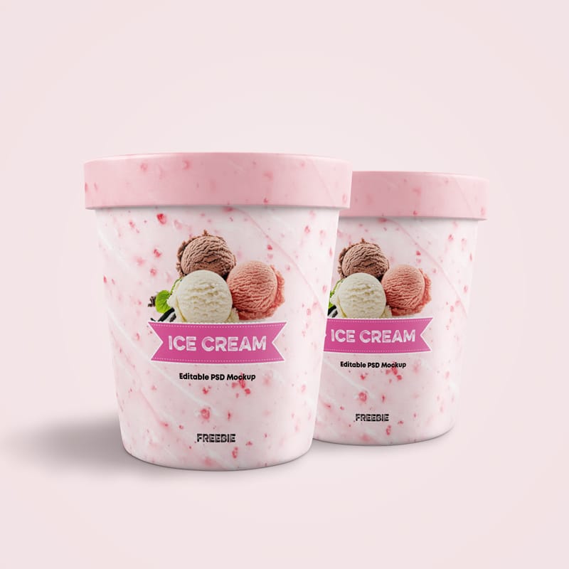 Ice Cream Jar Free Mockup