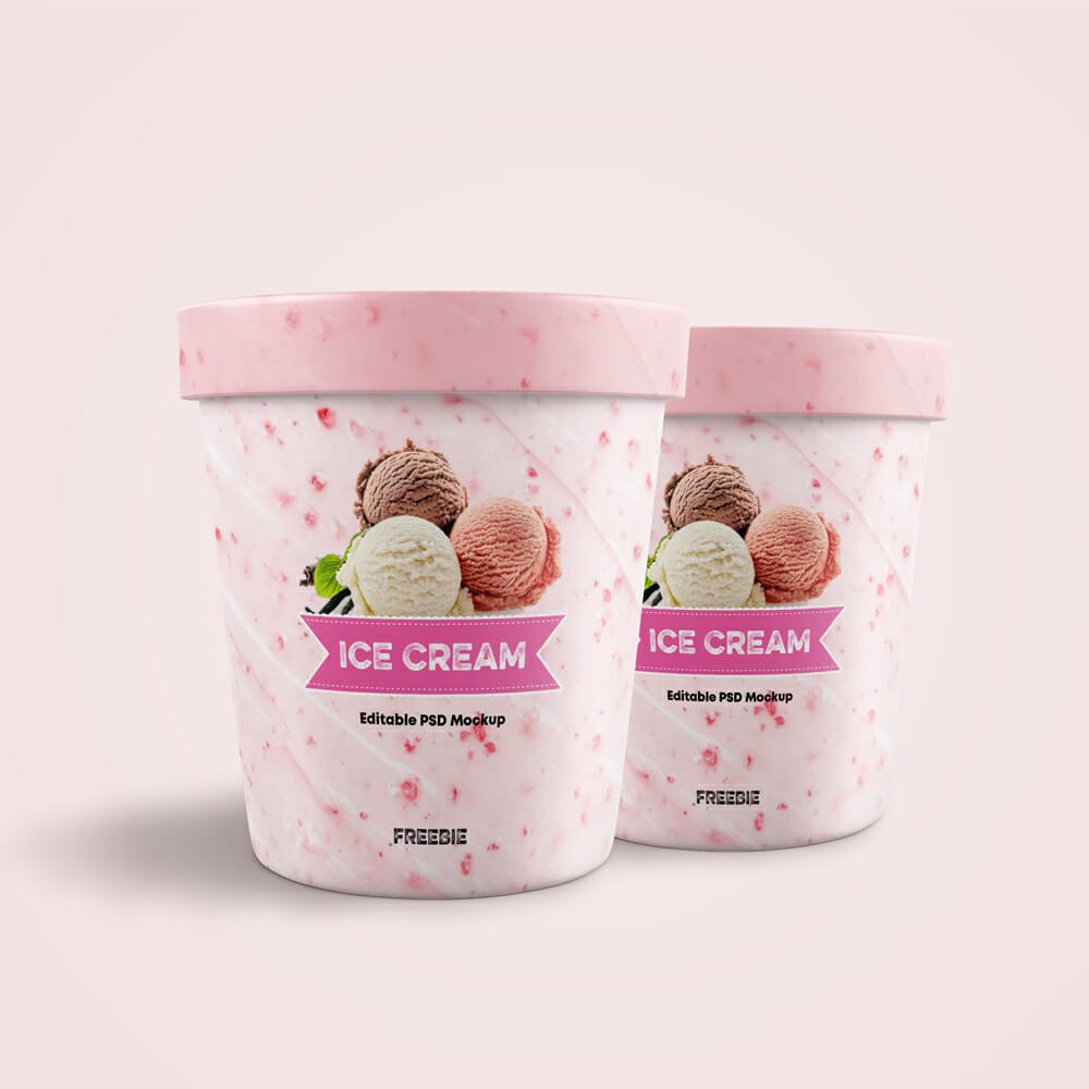 Ice Cream Jar Free Mockup