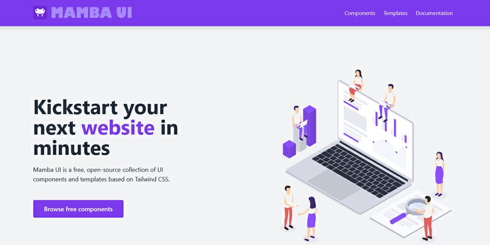 Free Tailwind CSS UI Components and Resources 2 Mamba UI
