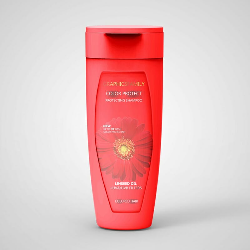 Matte Shampoo Bottle with Flip-Top Cap Mockup