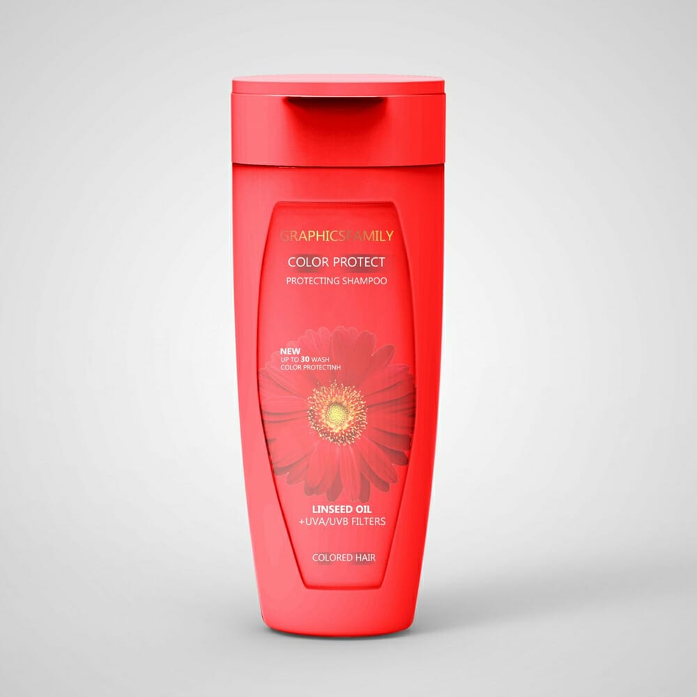 Matte Shampoo Bottle with Flip-Top Cap Mockup