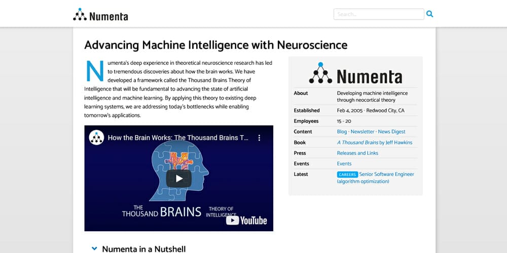 Python Libraries for Machine Learning 19 Numenta