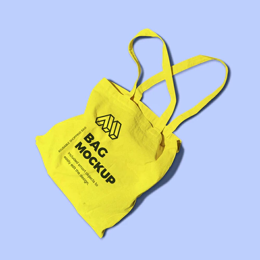 Reusable Bag Top View Mockup