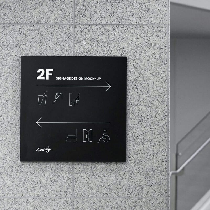 Signage Design Mockup PSD