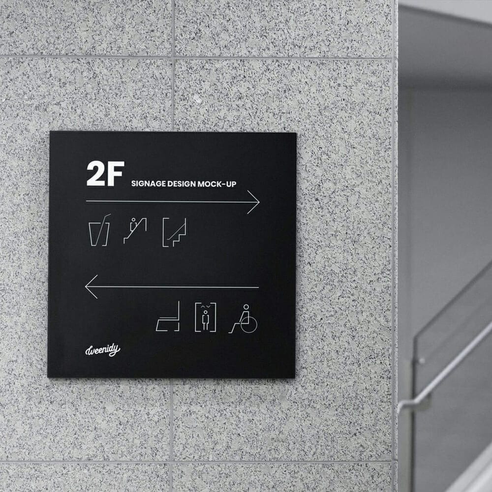 Signage Design Mockup PSD