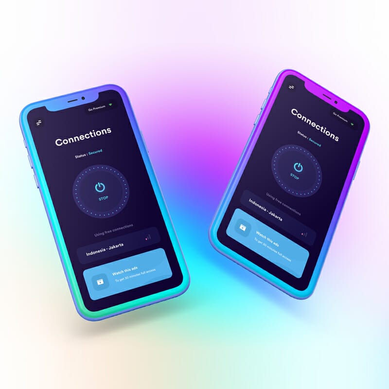 iPhone Clay Gradient Free Mockup