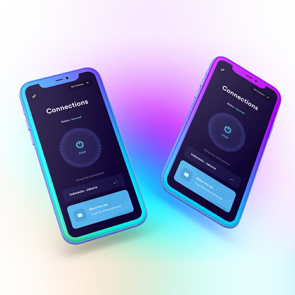 iPhone Clay Gradient Free Mockup