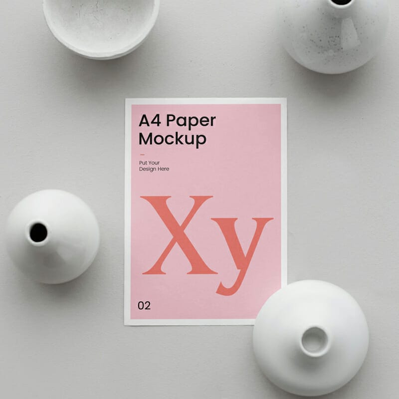 A4 Paper Mockup