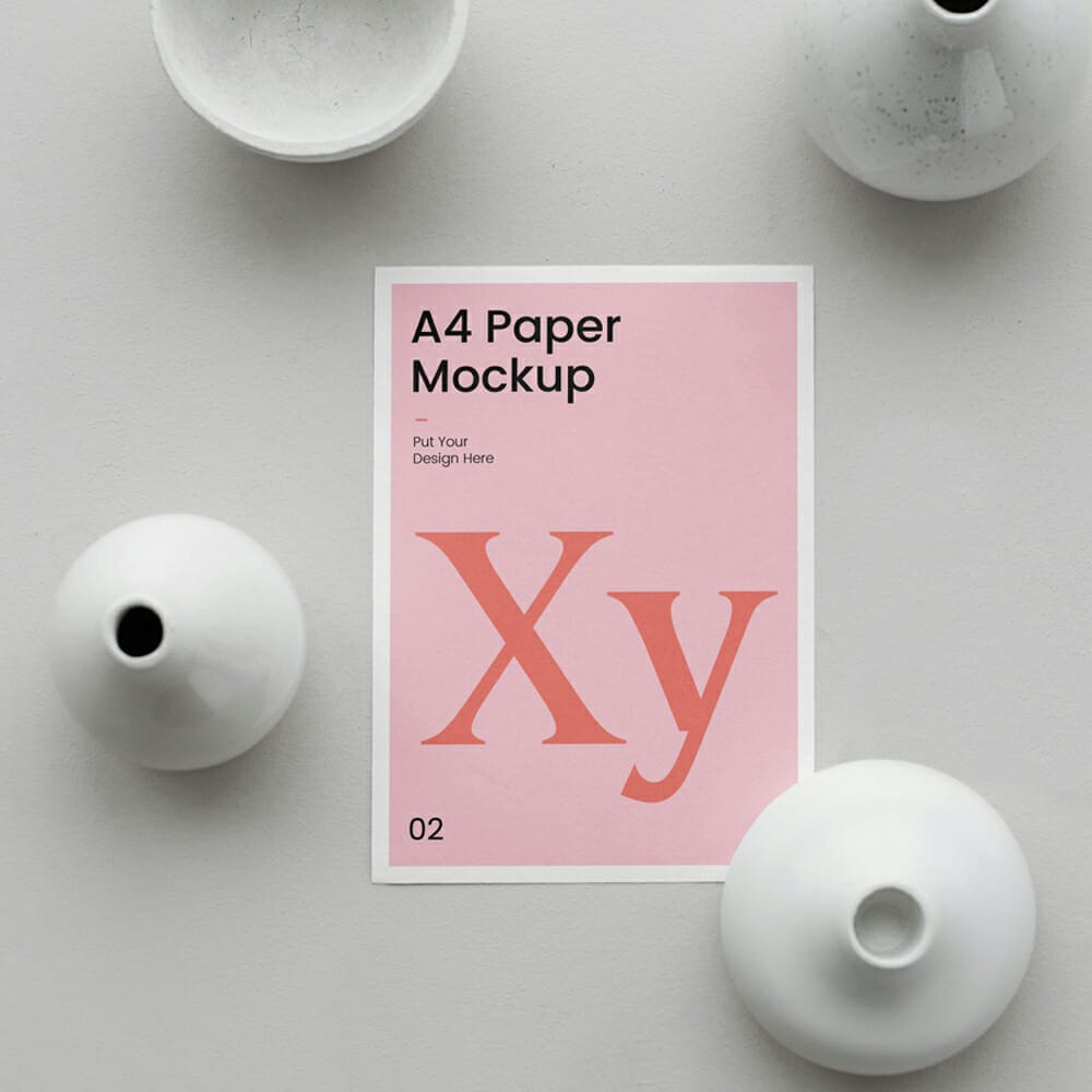 A4 Paper Mockup