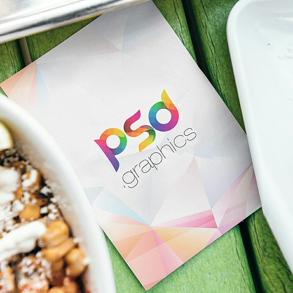 A4 Size Menu Card Mockup