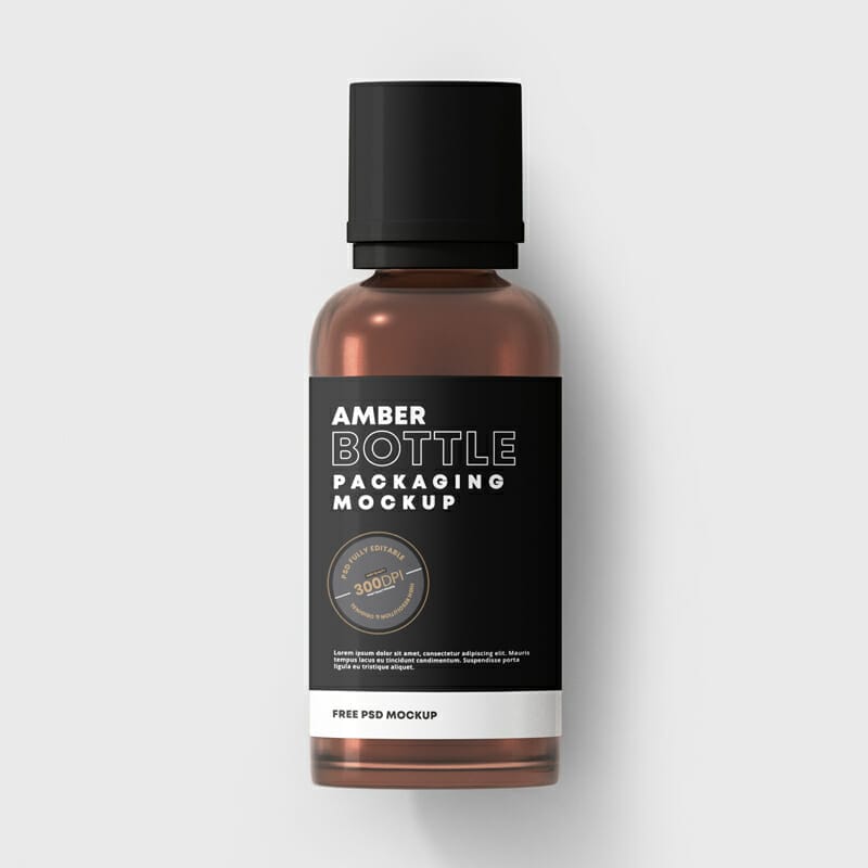 Amber Bottle Free Mockup » CSS Author