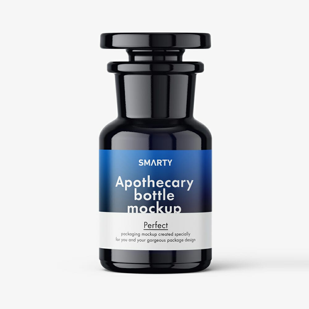 Bio Photonic Apothecary Bottle Mockup