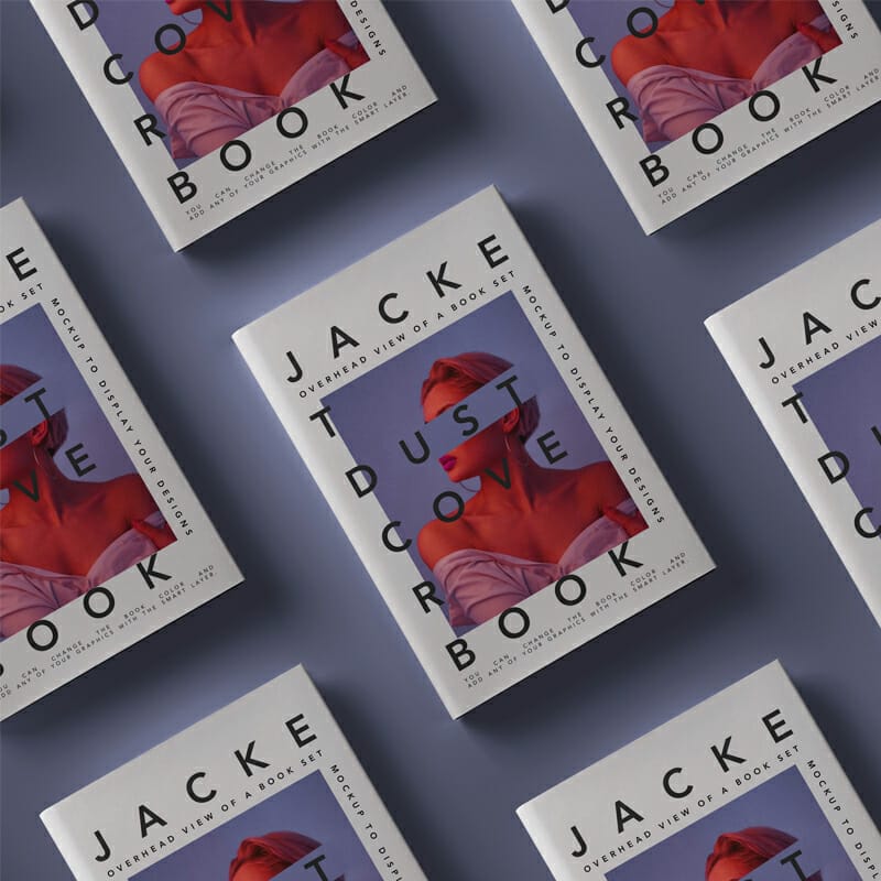 Book PSD Mockup Dust Cover Showcase