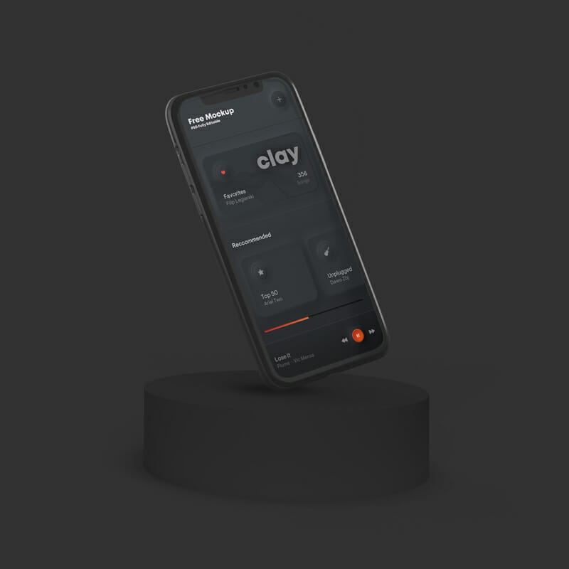 Clay Phone Scene Free Mockup