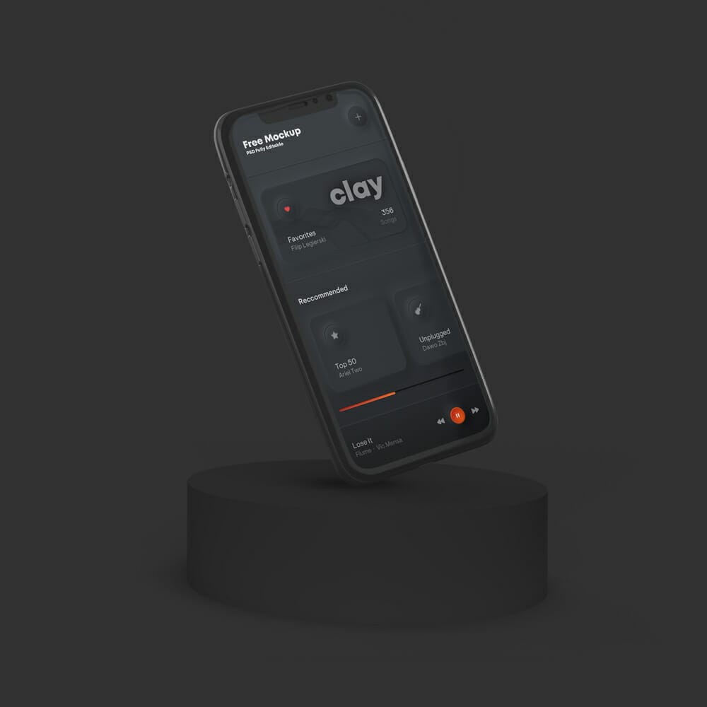 Clay Phone Scene Free Mockup