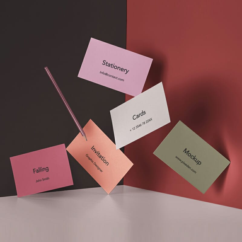 Falling PSD Invitation Card Mockup