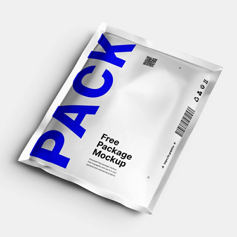 Free Aluminum Pouch Package Mockup