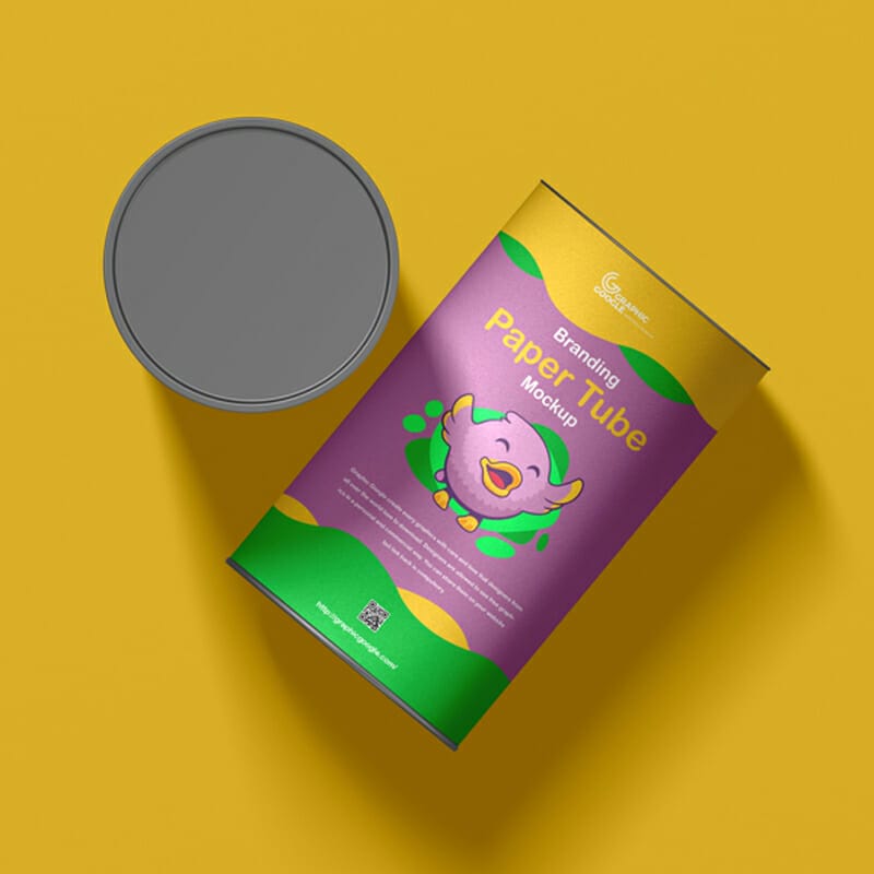 Free Branding Paper Tube Mockup
