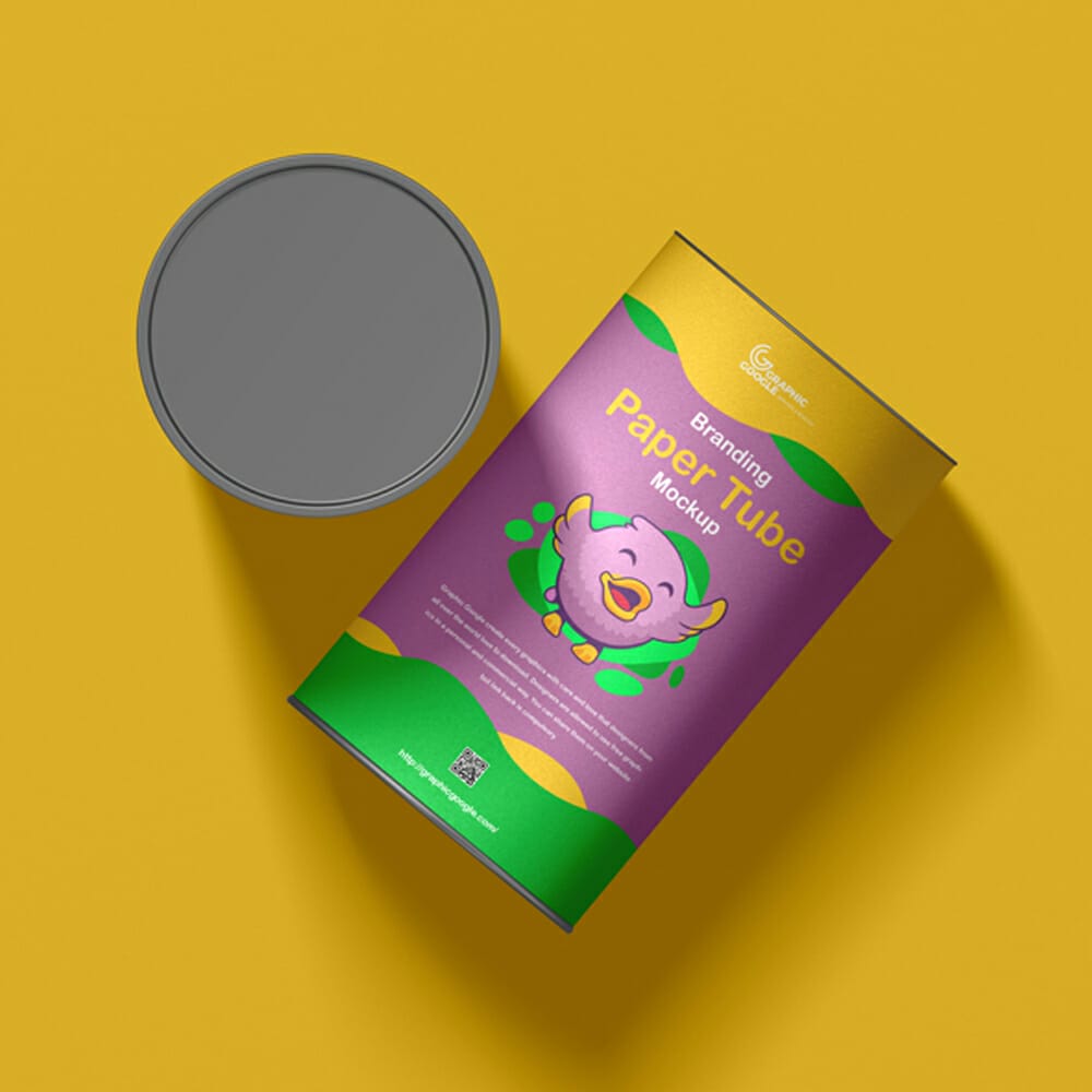 Free Branding Paper Tube Mockup