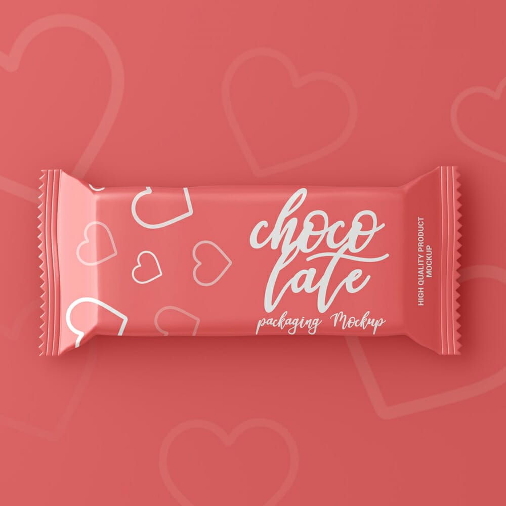Free Chocolate Bar Packaging Mockup