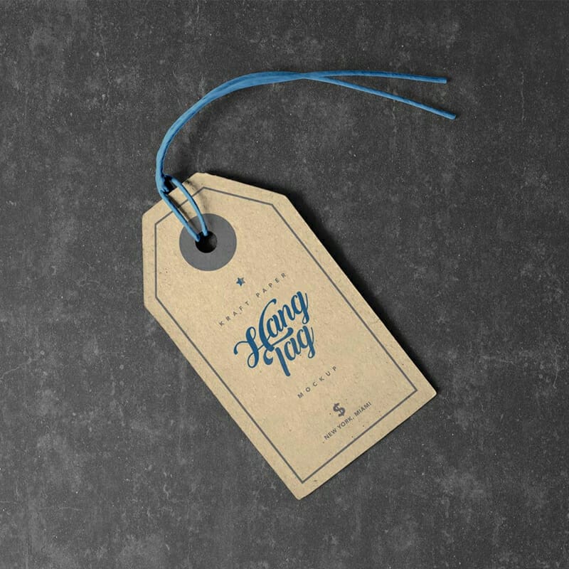 Free Clothing Hang Tag Mockup PSD » CSS Author