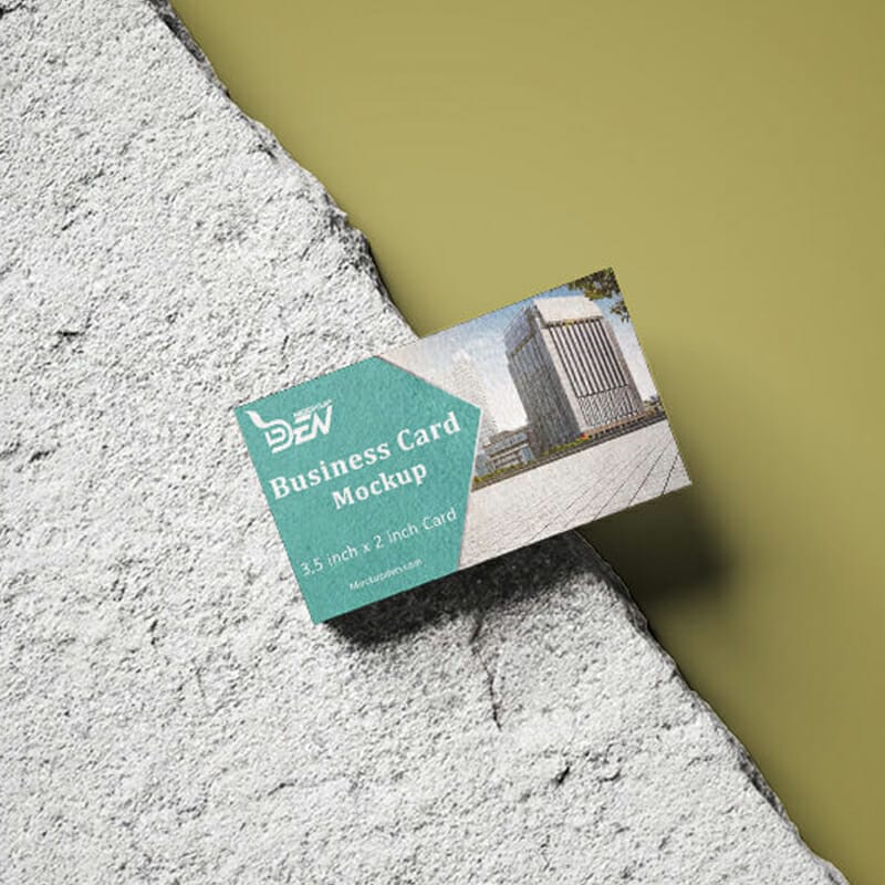 Free Corporate Scene Printed Business Card Mockup