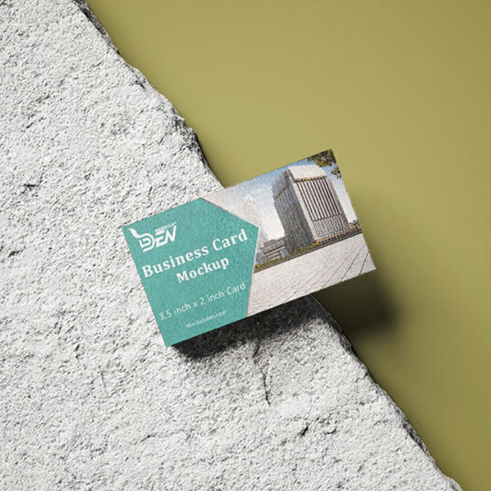 Free Corporate Scene Printed Business Card Mockup