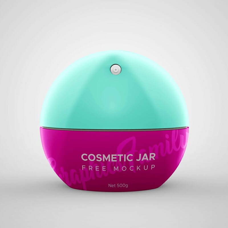 Free Cosmetic Jar Mockup