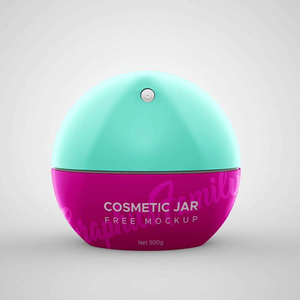 Free Cosmetic Jar Mockup
