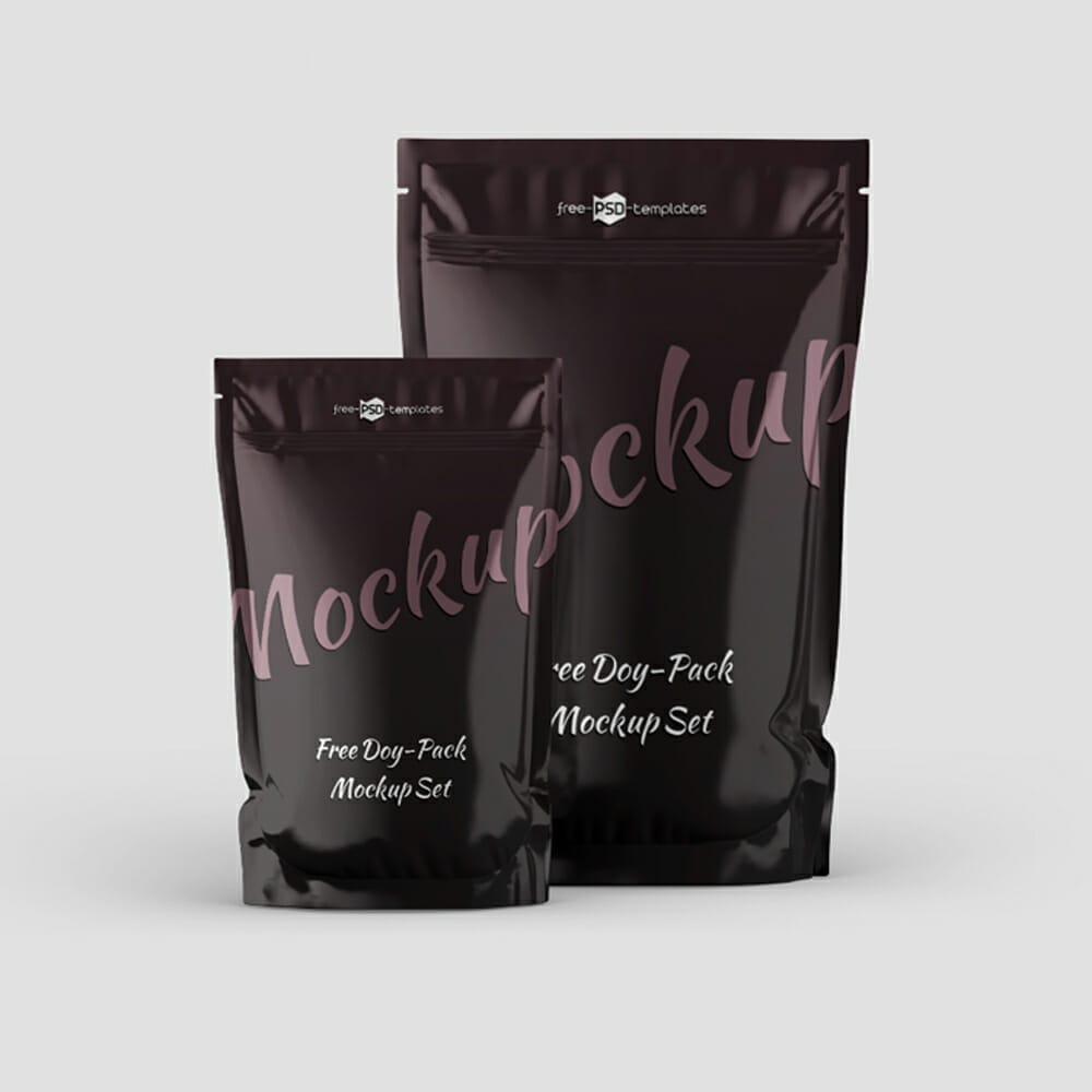 Free Doy Pack Mockup Set