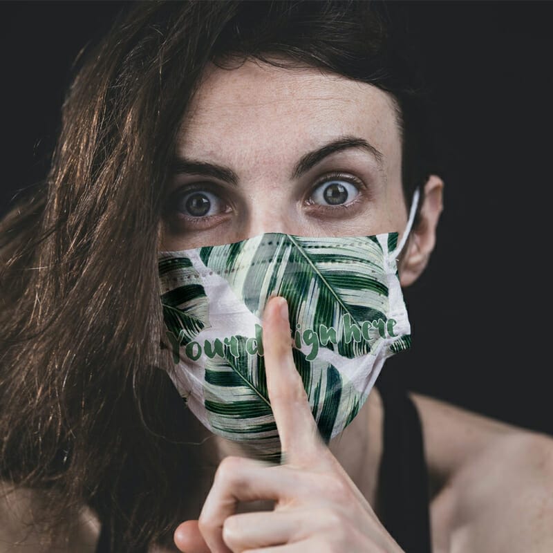 Free Face Mask PSD Mockup