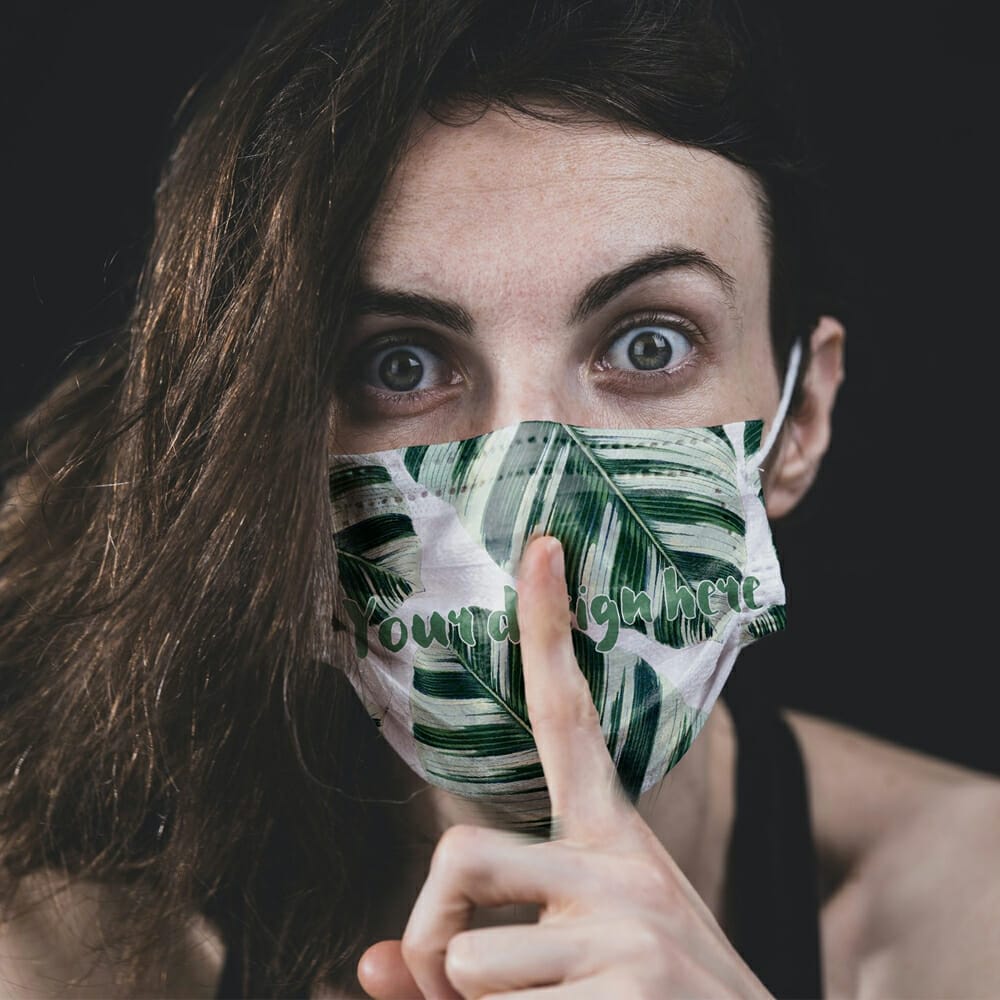 Free Face Mask PSD Mockup