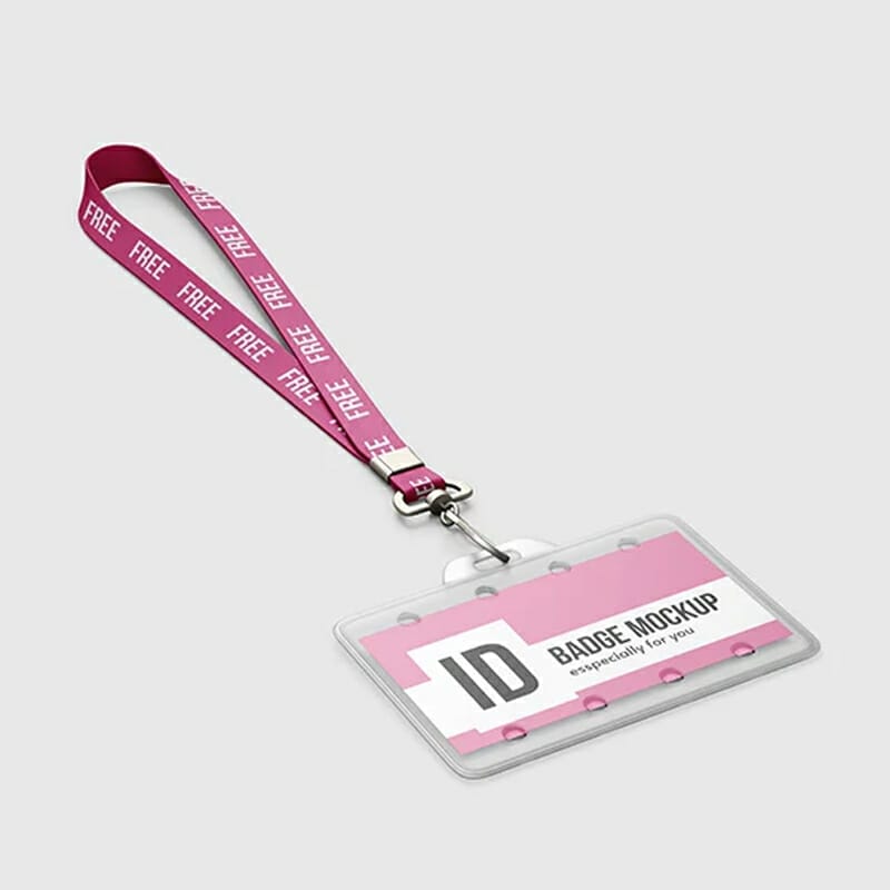 Free ID Badge Mockup