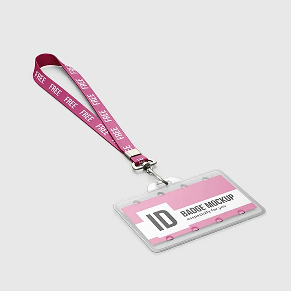 Free ID Badge Mockup