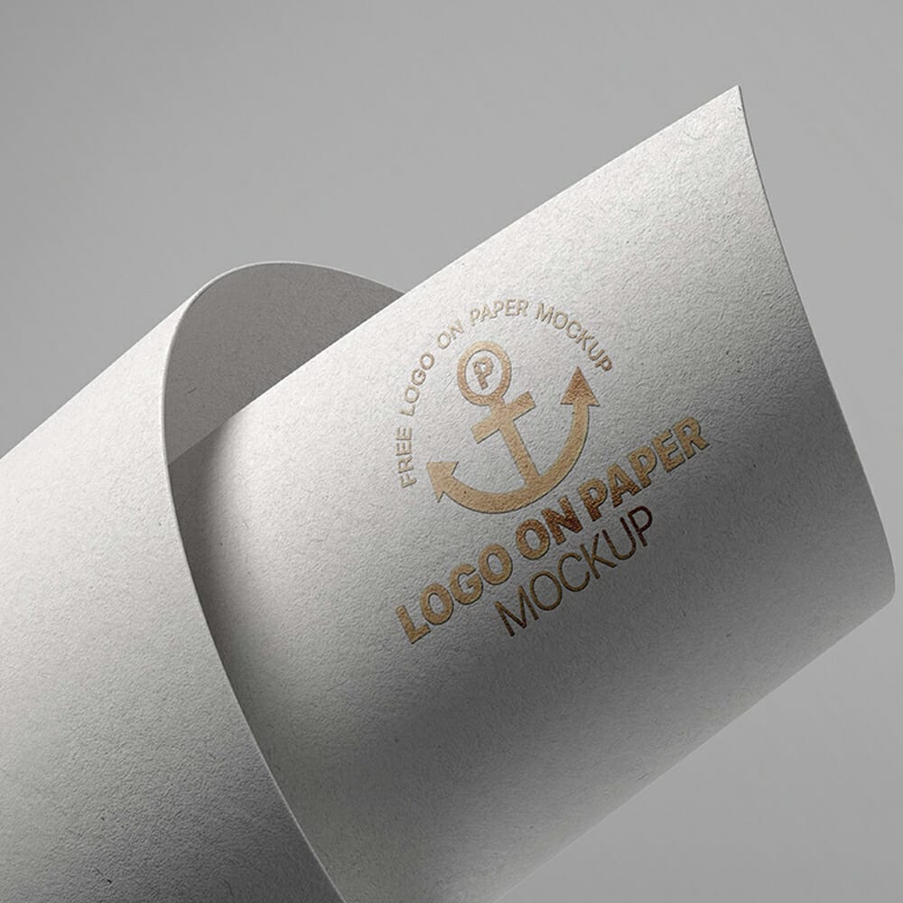 Free Logo on Paper Mockup