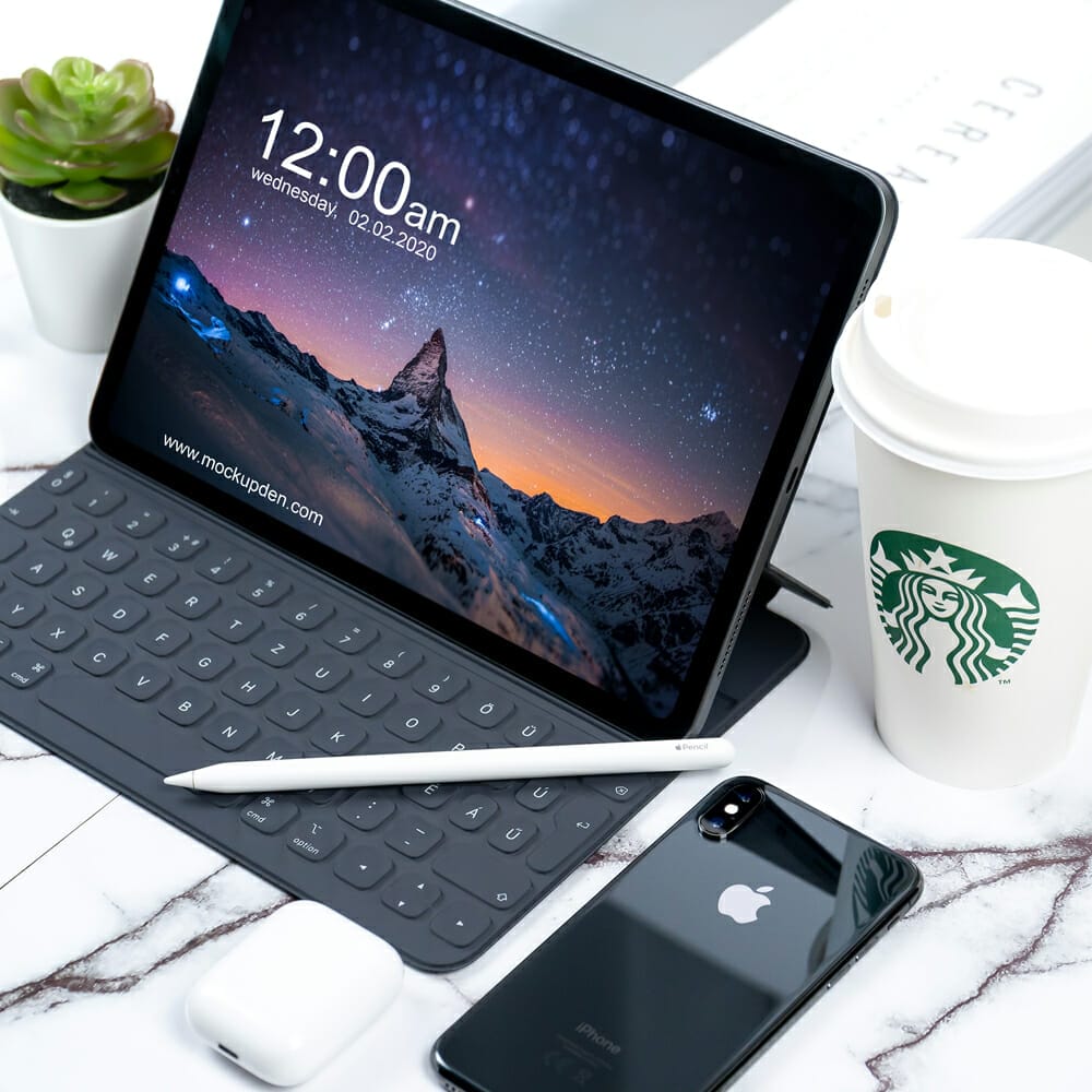 Free MacBook Mockup PSD Template