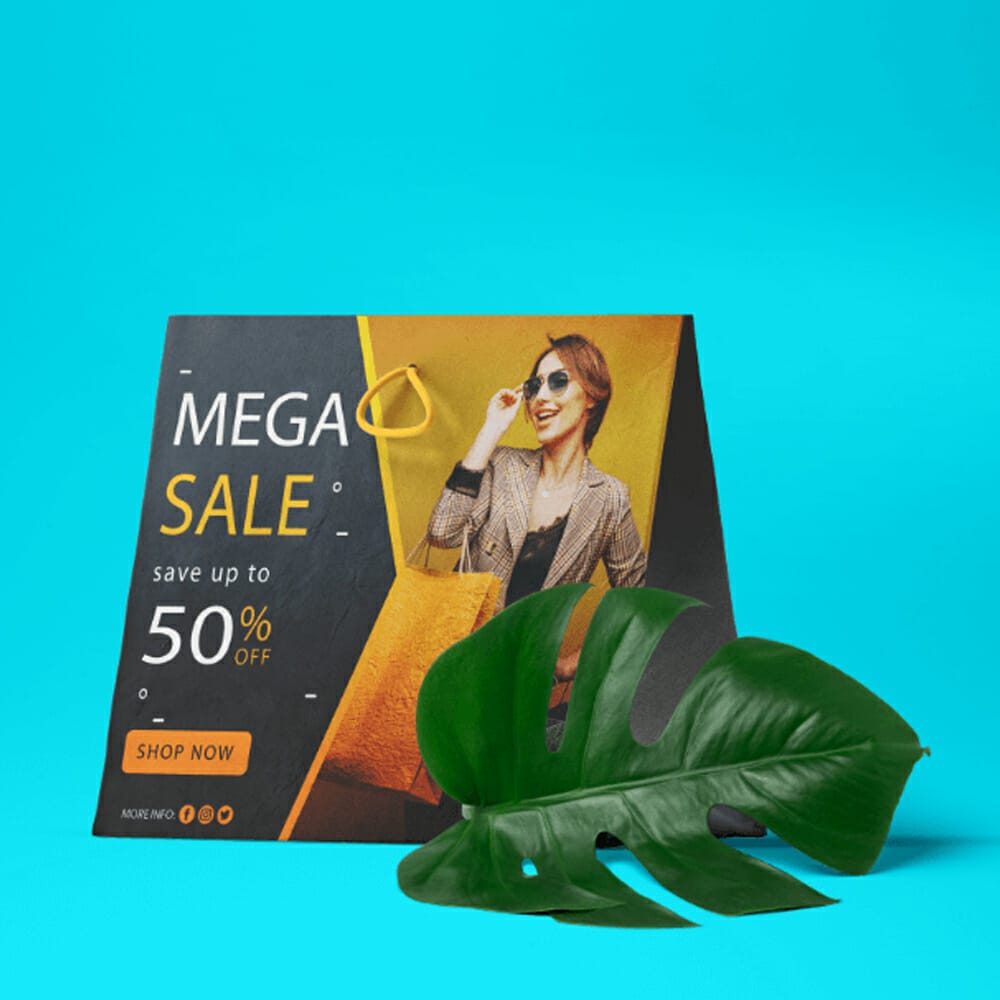 Free Mega Sale Shopping Bag Mockup Design