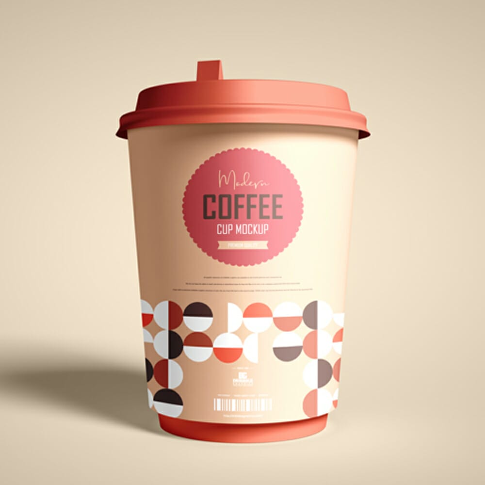 Free Modern Coffee Cup Mockup
