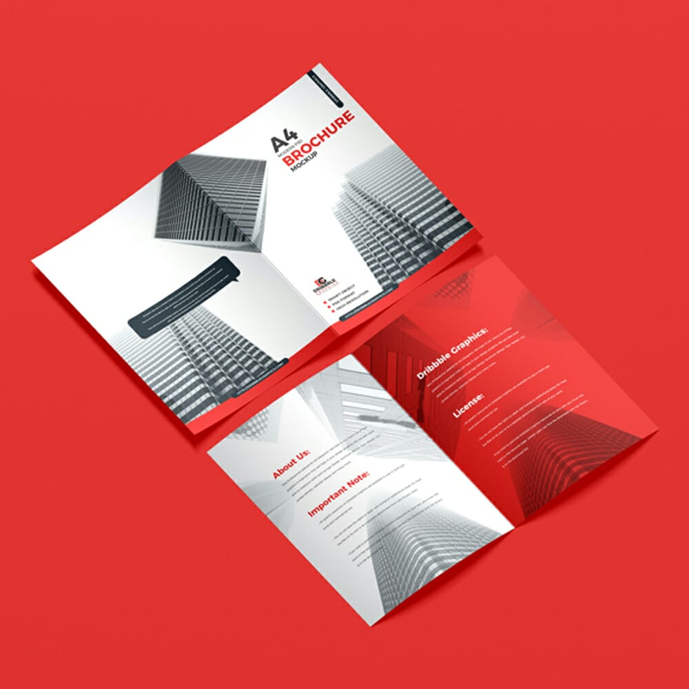 Free Modern PSD A4 Brochure Mockup