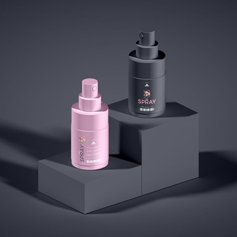 Free Modern Spray Bottle Mockup