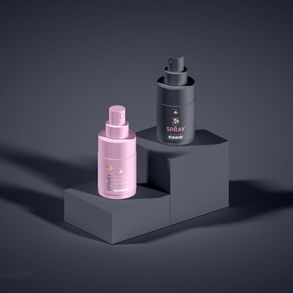 Free Modern Spray Bottle Mockup