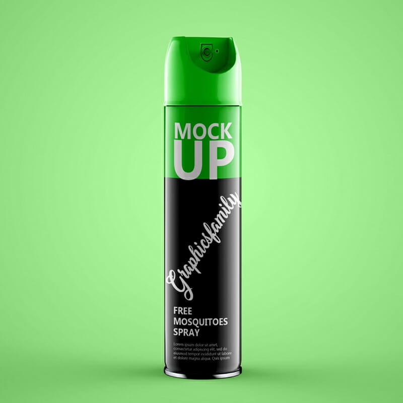 Free Mosquitoes Spray Mockup