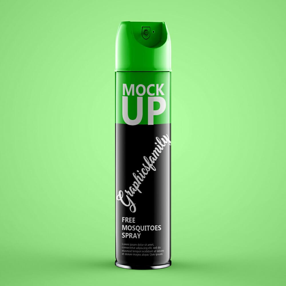 Free Mosquitoes Spray Mockup