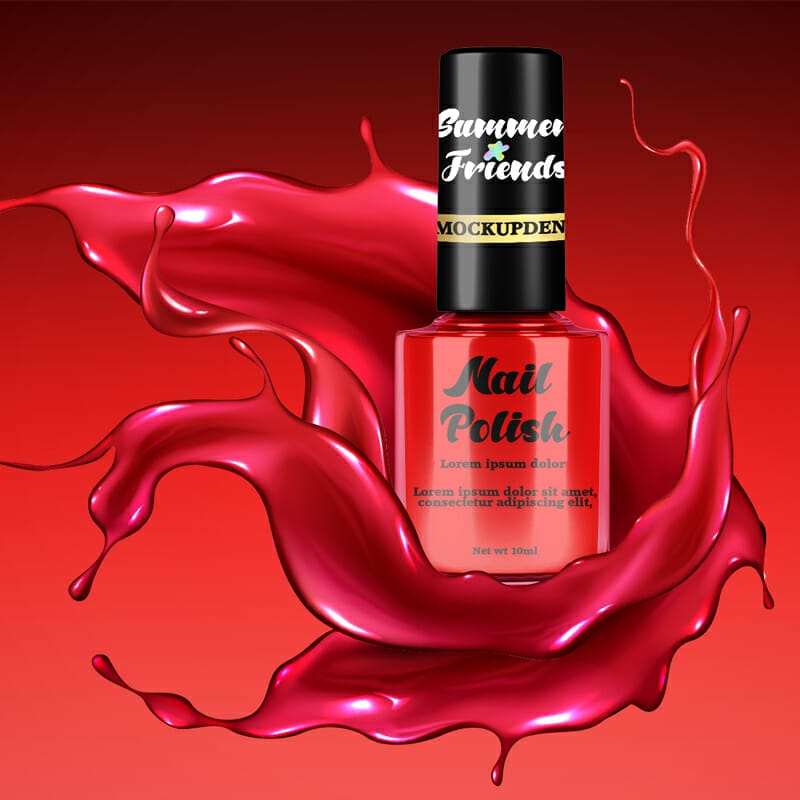 Free Nail Polish Mockup PSD Template