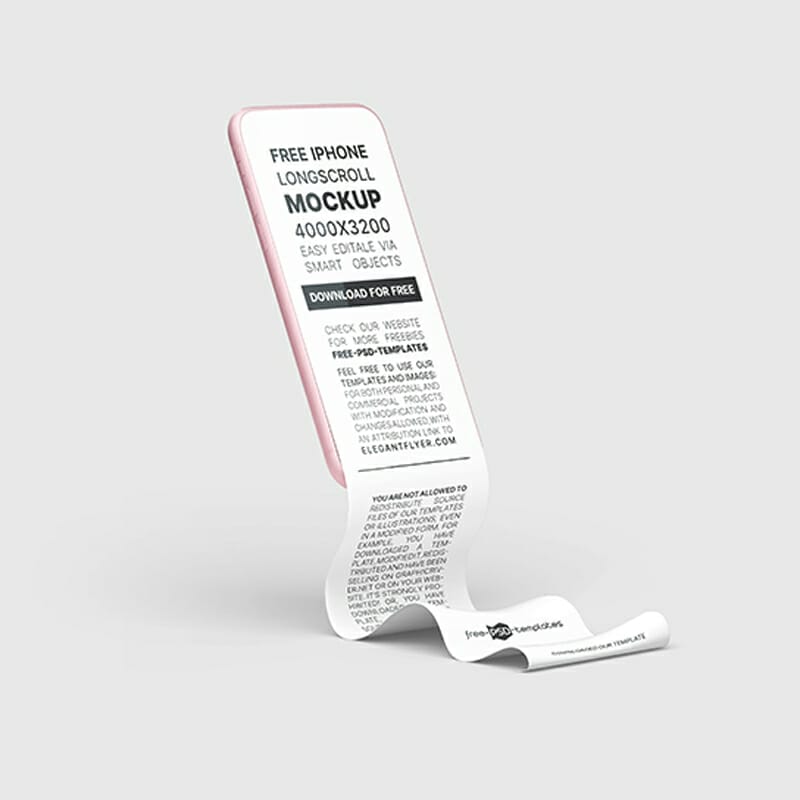 Free Phone Long Scroll Mockup