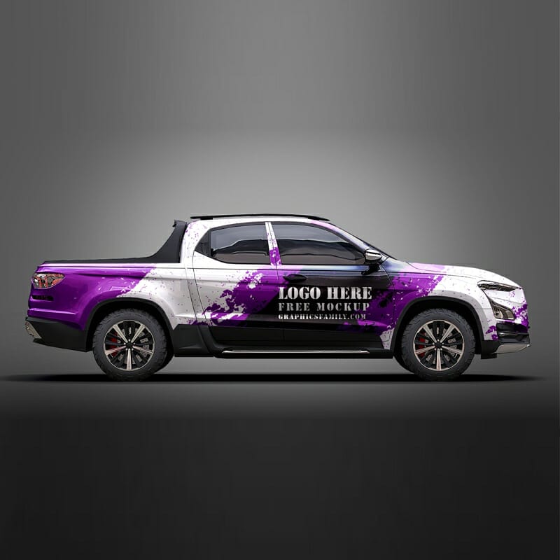 Free Pickup Truck Mockup