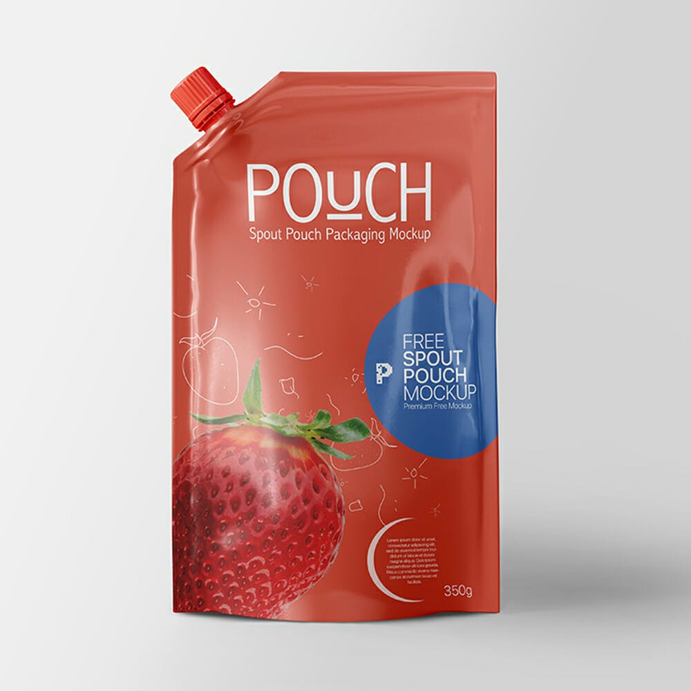 Free Spout Pouch Packaging Mockup
