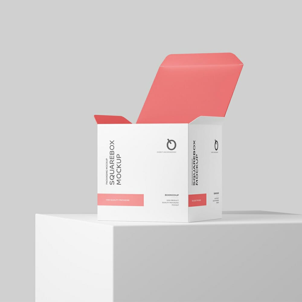 Free Square Box Mockup